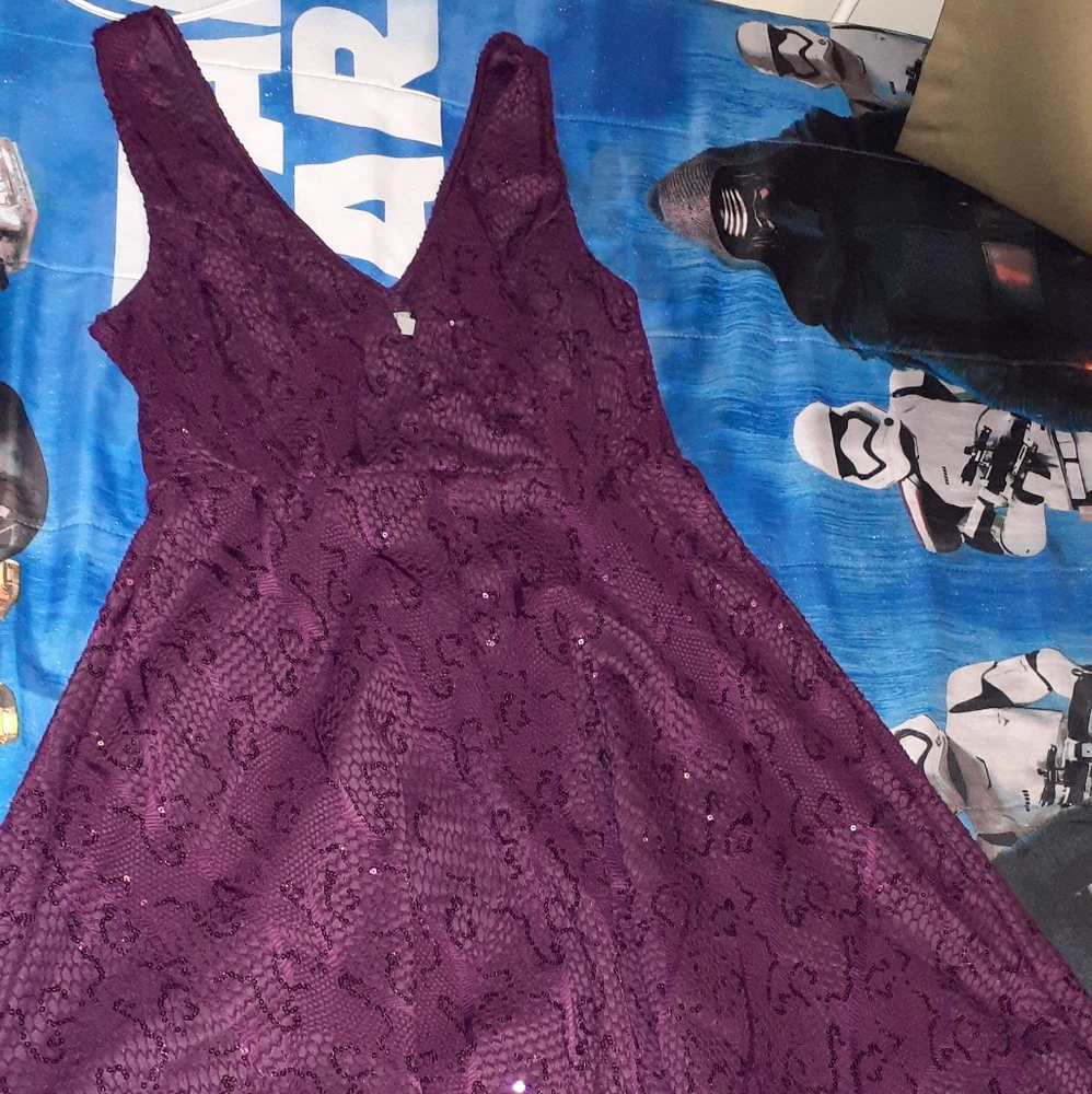 Disco style purple dress 👗💜